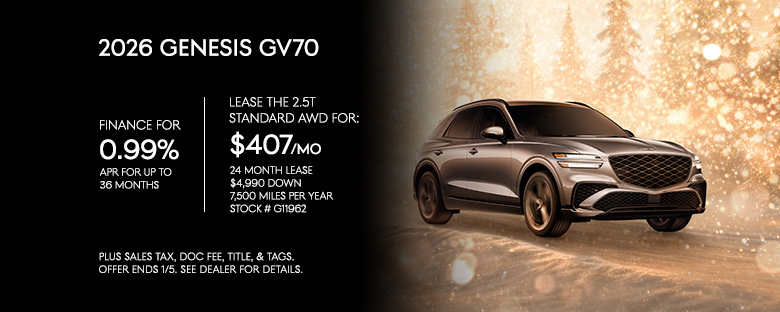 2026 Genesis GV70 Finance & Lease Offers