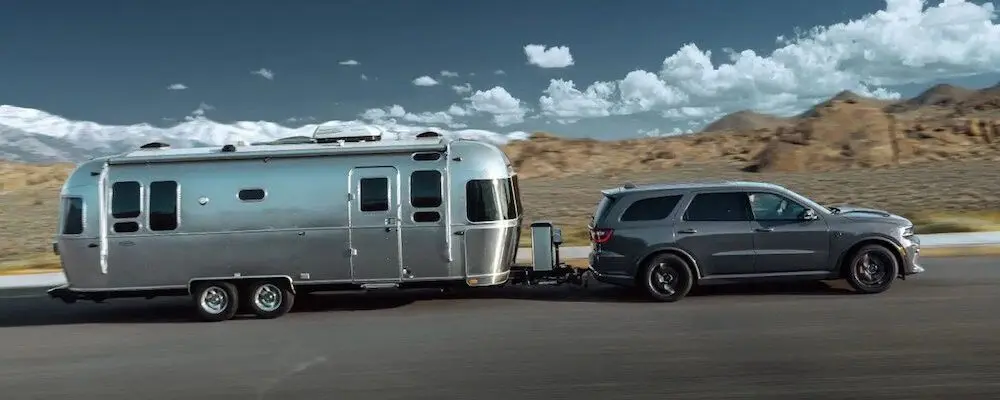 2021 Dodge Durango towing an airstream trailer