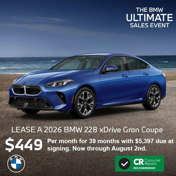 Lease a 2026 BMW 228i xDrive Gran Coupe