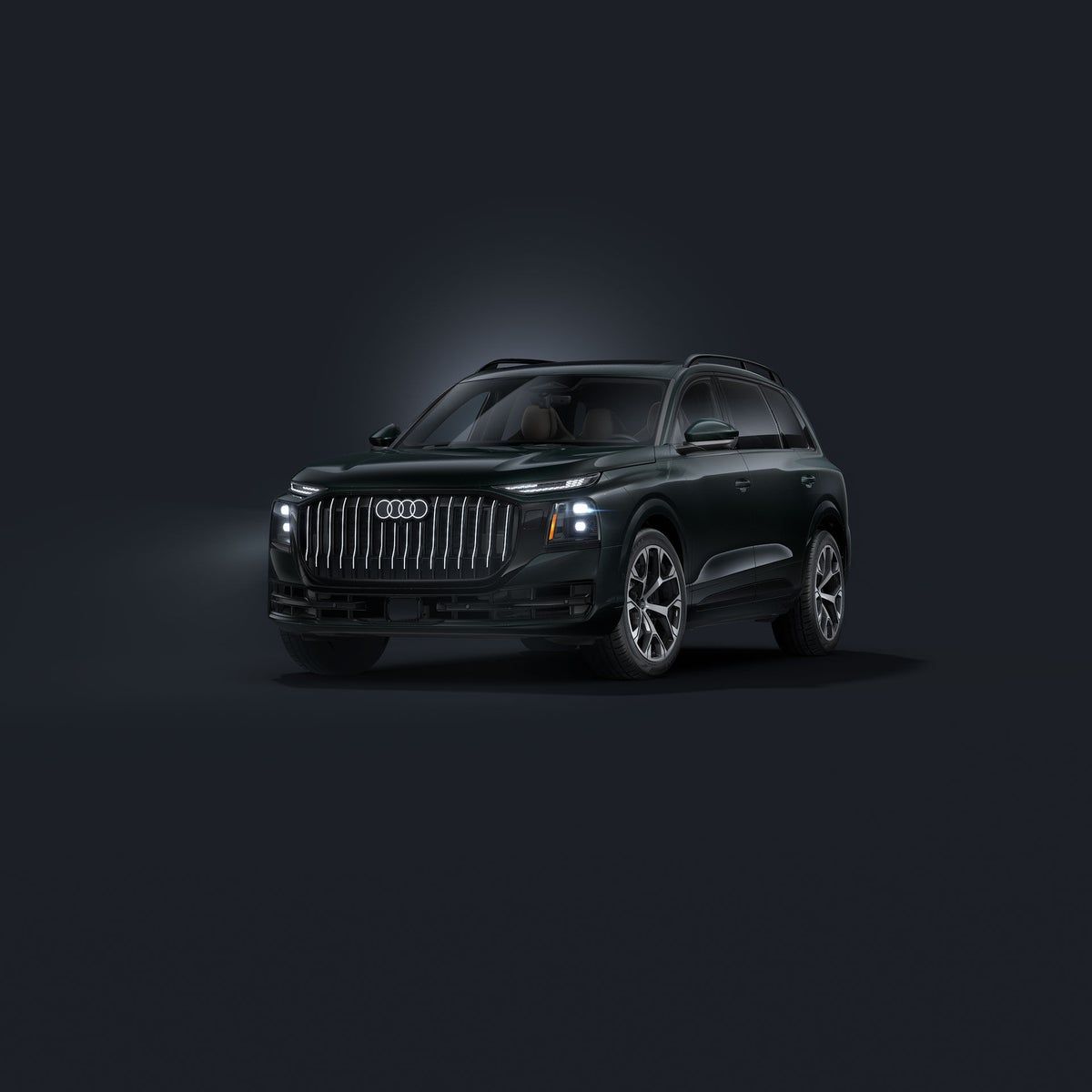 2027 Audi Q9 full-size luxury SUV, front three-quarter view