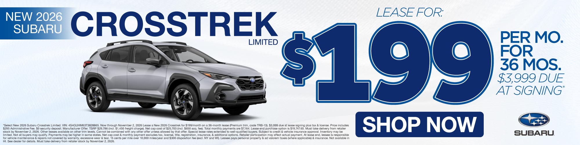 New 2026 Subaru Crosstrek Limited 