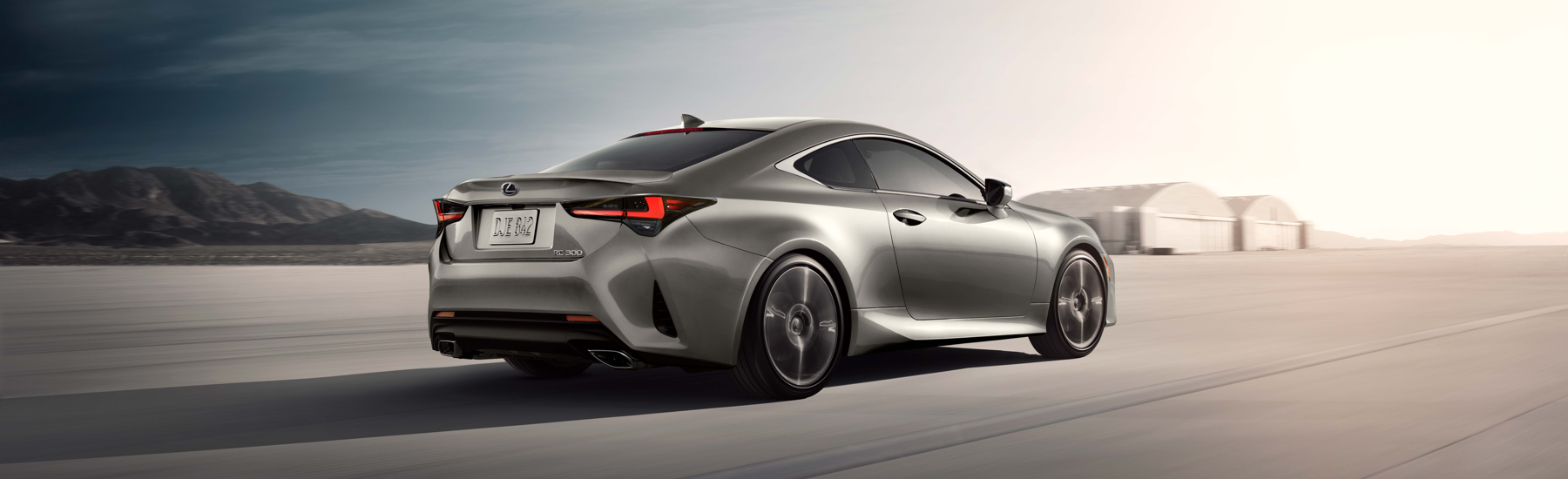 Exterior of the Lexus RC shown in Atomic Silver.