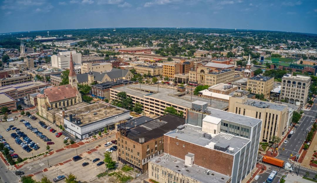Overhead image of Joliet, IL
