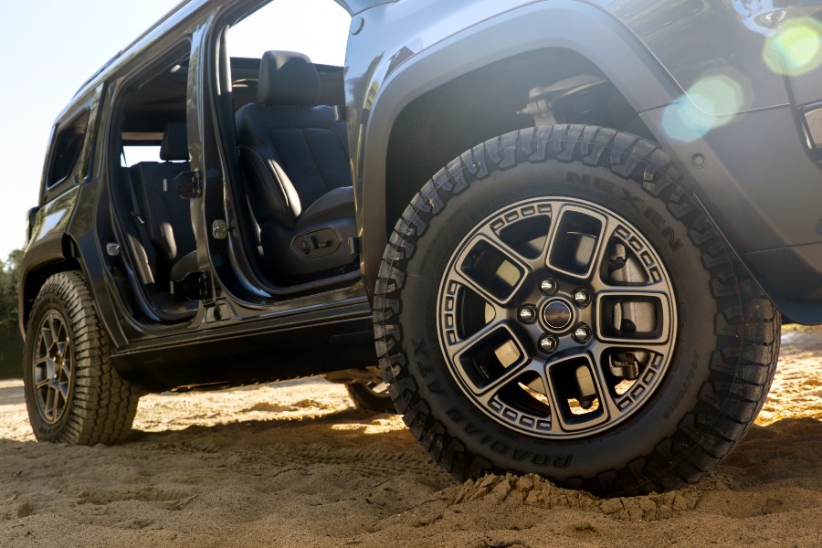 2026 Jeep Recon Exterior Passenger Side Front Closeup of Wheel