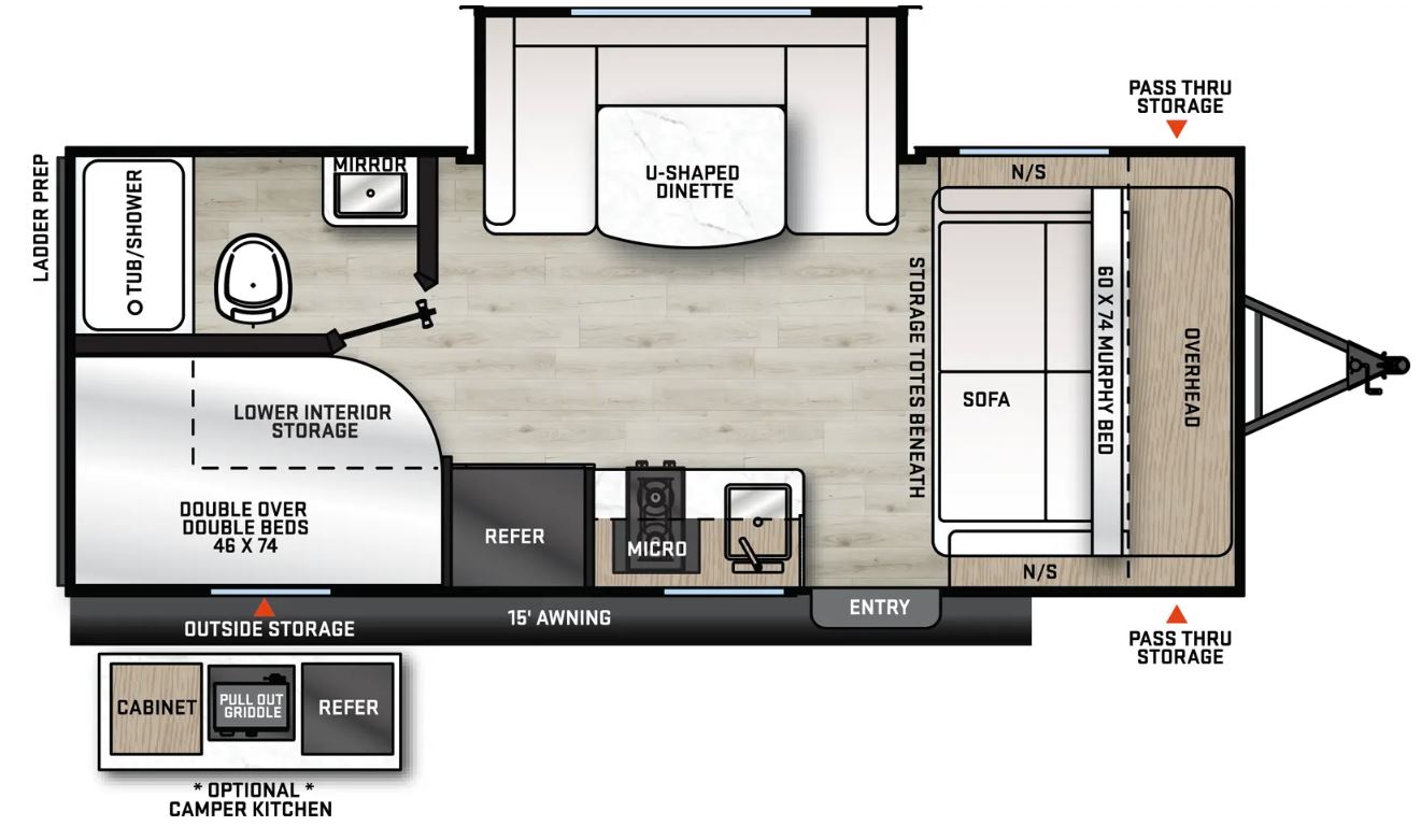 Coachmen Catalina Summit Series 7 184BHS interior layout