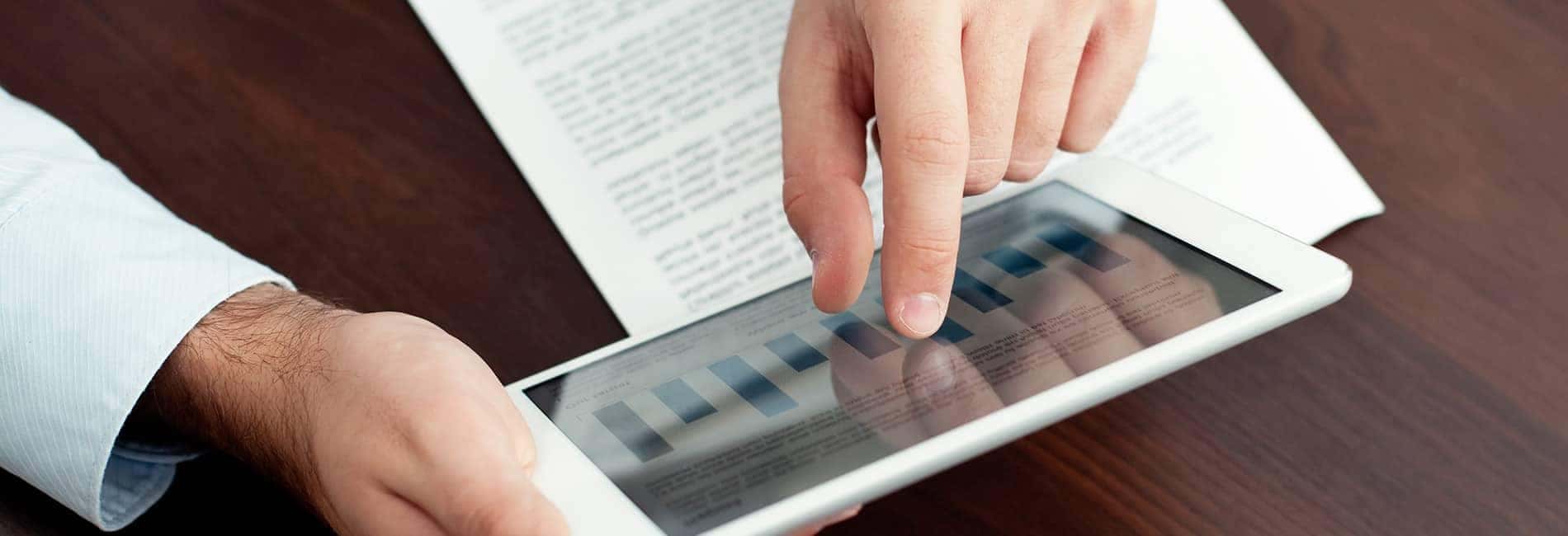 person using a tablet