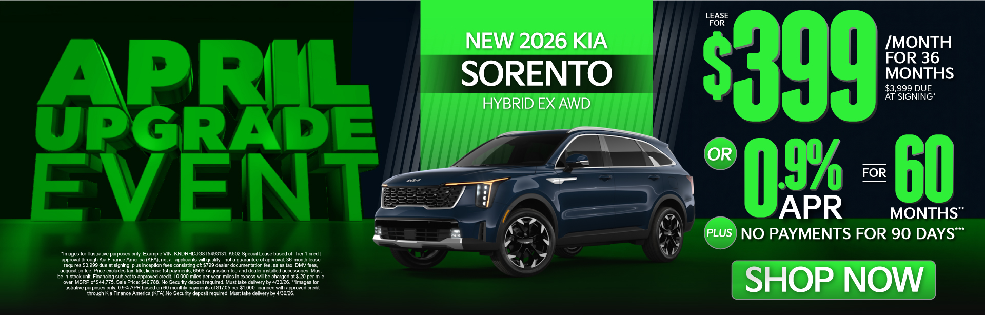 NEW 2026 Kia Seltos LX AWD	"LEASE FOR $190/MO with $3,999 due at signing* OR 1.9% APR for 48 months** PLUS, NO PAYMENTS FOR 90 DAYS***"