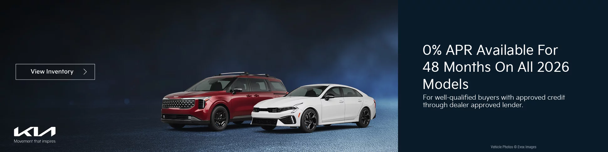 0% APR Available For 48 Months On All 2026 Models 