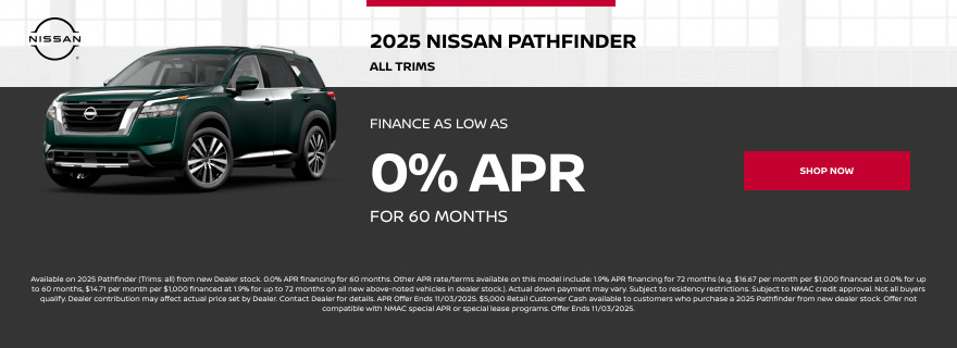 2025 Nissan Pathfinder | Finance As Low As 0% APR for 60 Months