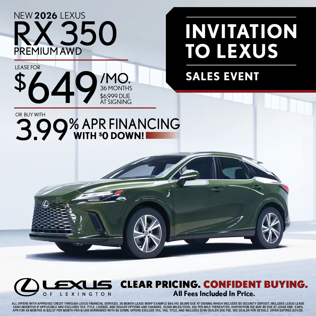 RX 350
PREMIUM AWD