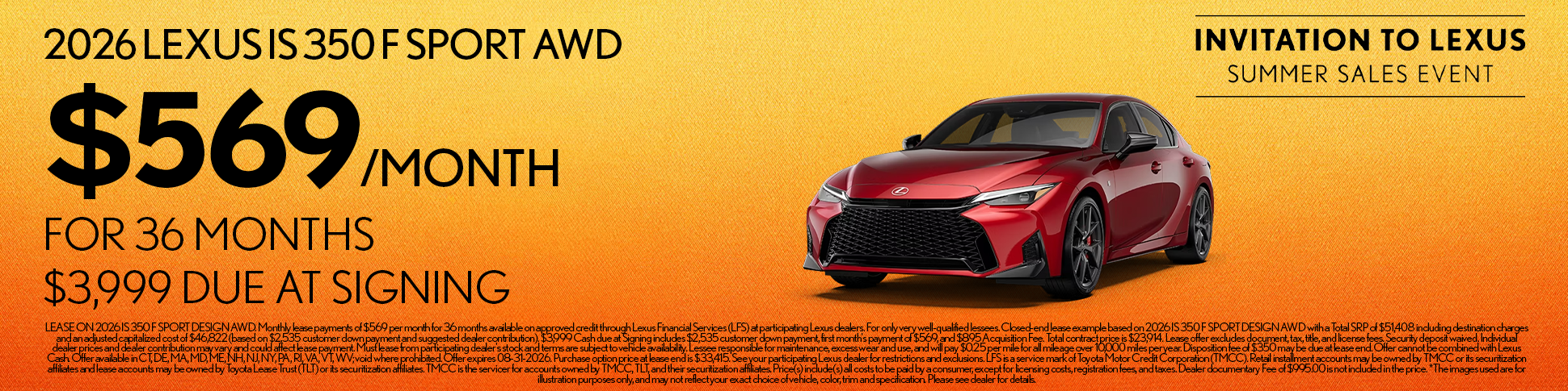 New 2026 IS F Sport