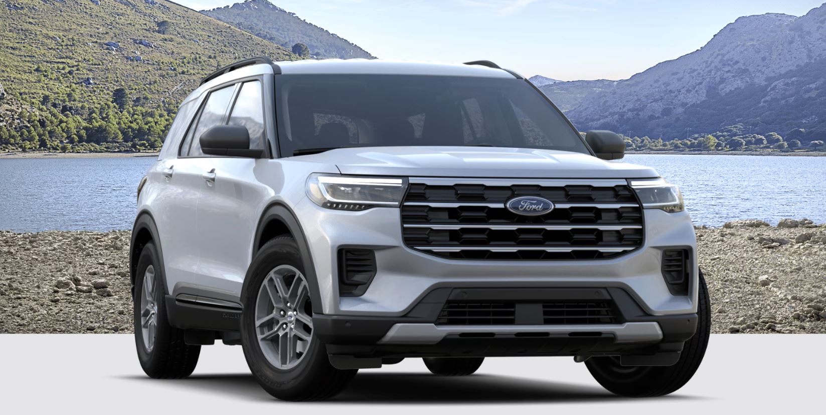 Silver 2025 Ford Explorer Active model