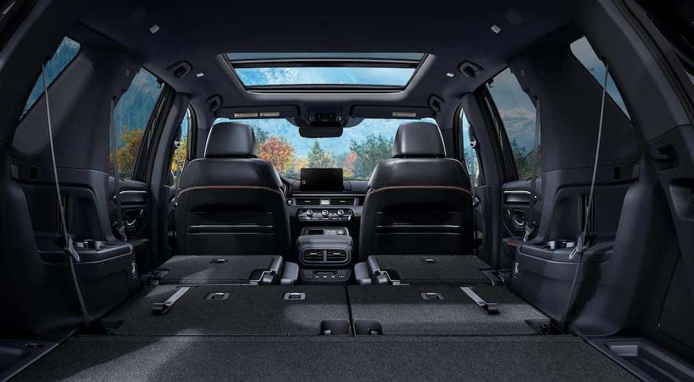The cargo area of a 2025 Honda Pilot is shown.