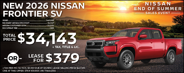2026 Nissan Frontier Lease Offer