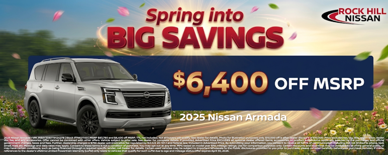 Rock Hill Nissan April Incentive