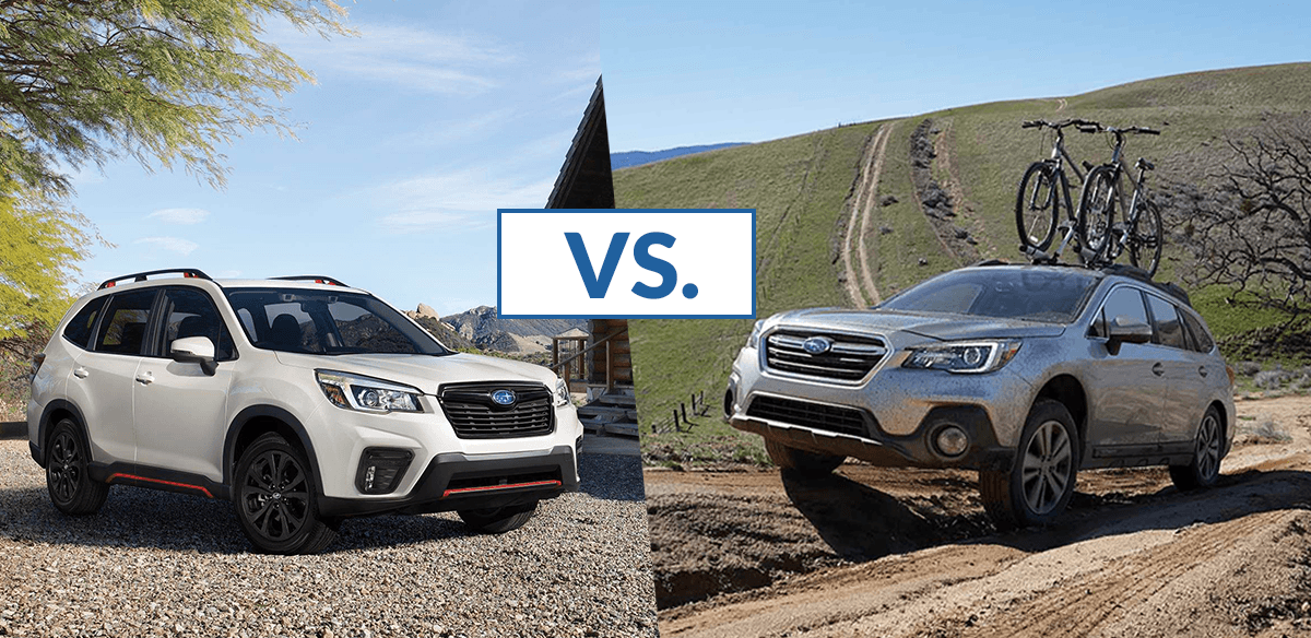 Subaru Forester versus Subaru Outback side by side
