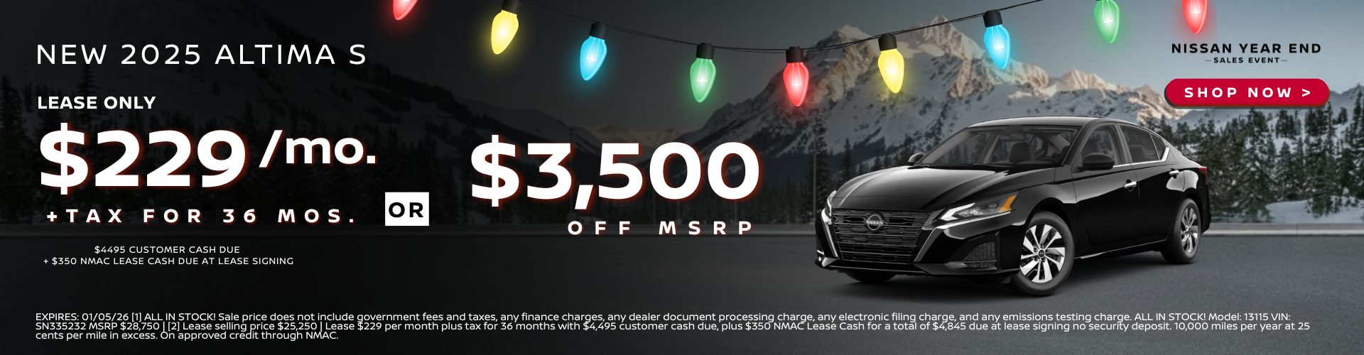 Altima Lease and MSRP offer