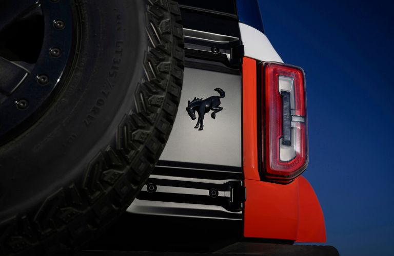 Close Up of 2025 Ford Bronco Stroppe Special Edition Black Bronco Badge