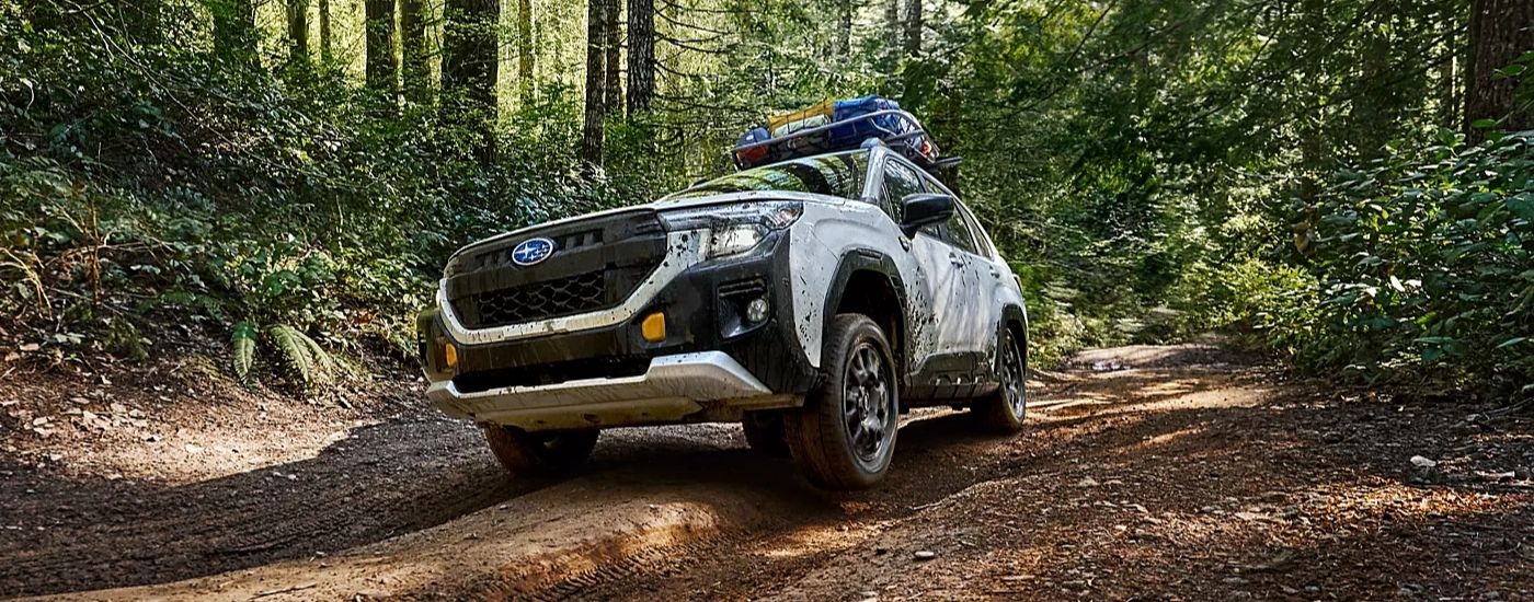 White 2026 Subaru Forester Wilderness off-roading