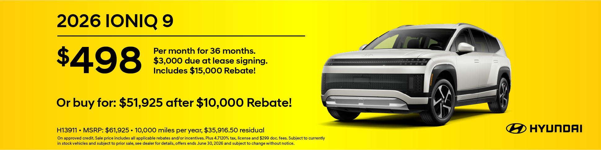 Hyundai IONIQ 9 on sale