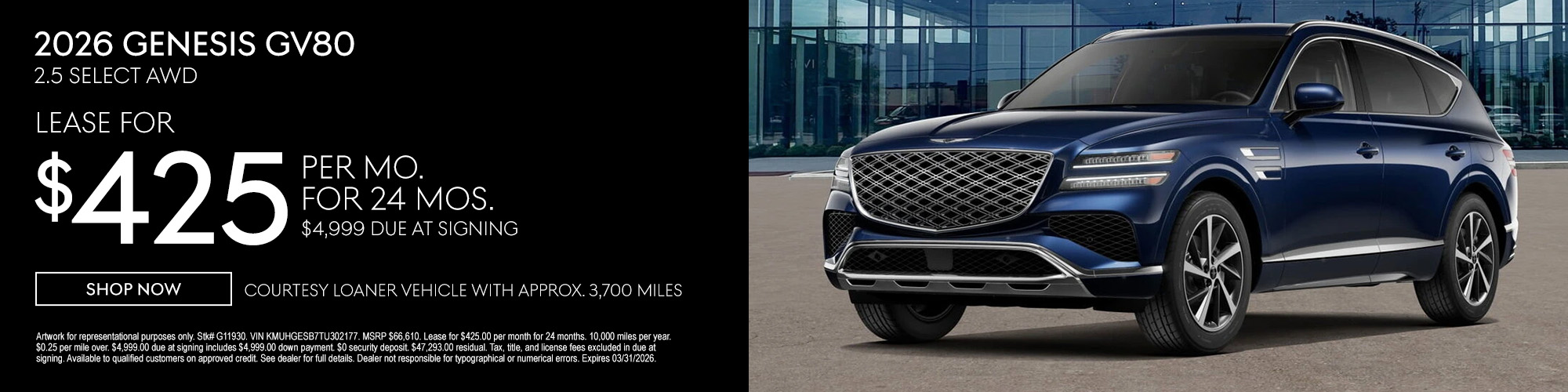 2026 Genesis GV80 Lease