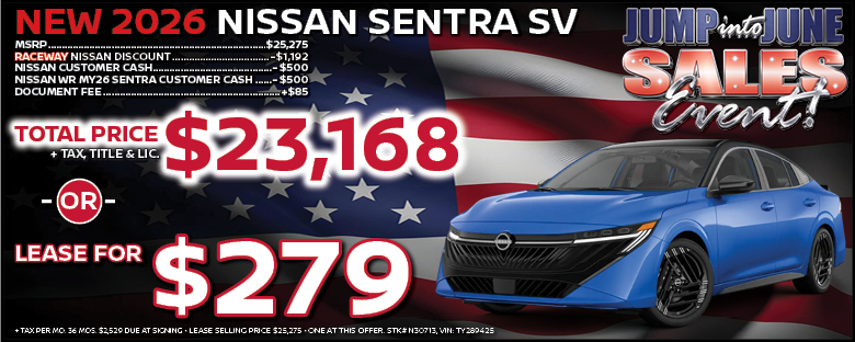 2026 Nissan Sentra Lease Offer