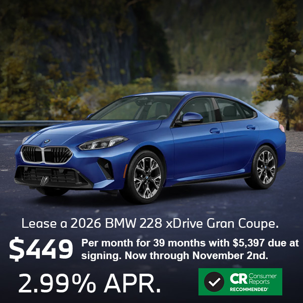 Lease a 2026 BMW 228i xDrive Gran Coupe for only $449