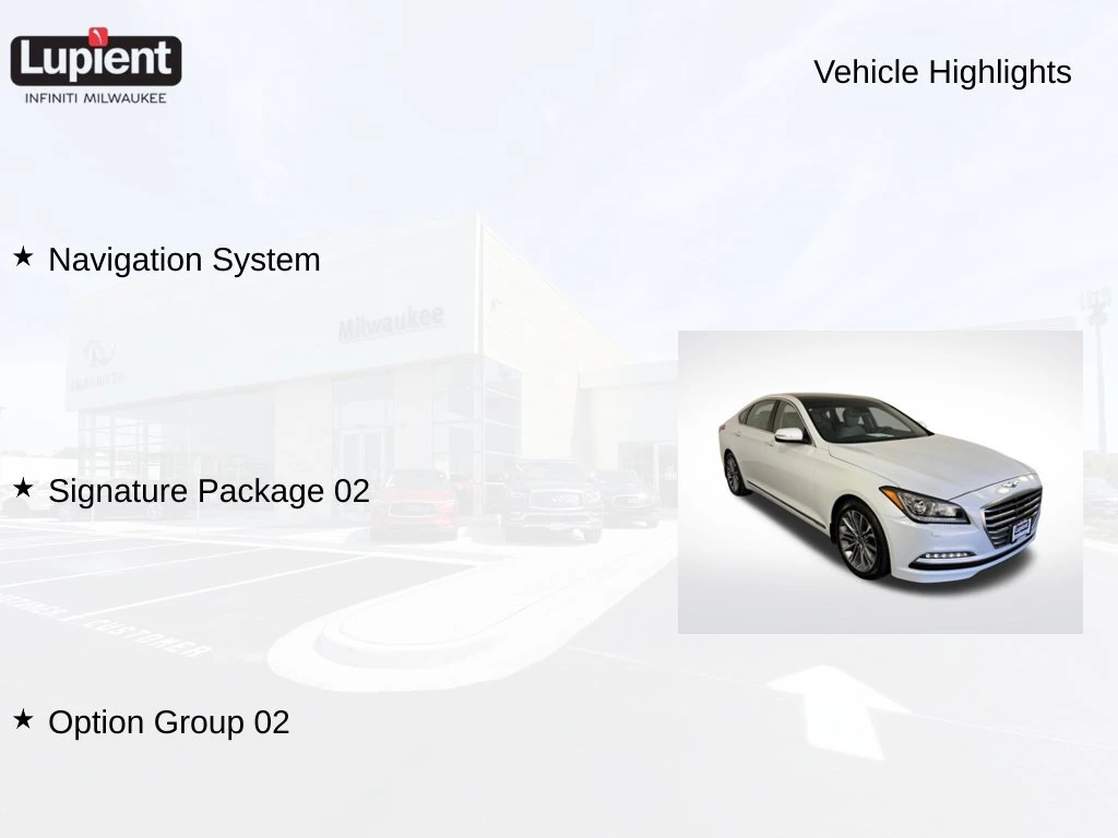 Used 2016 Hyundai Genesis Base with VIN KMHGN4JE9GU142301 for sale in West Allis, WI