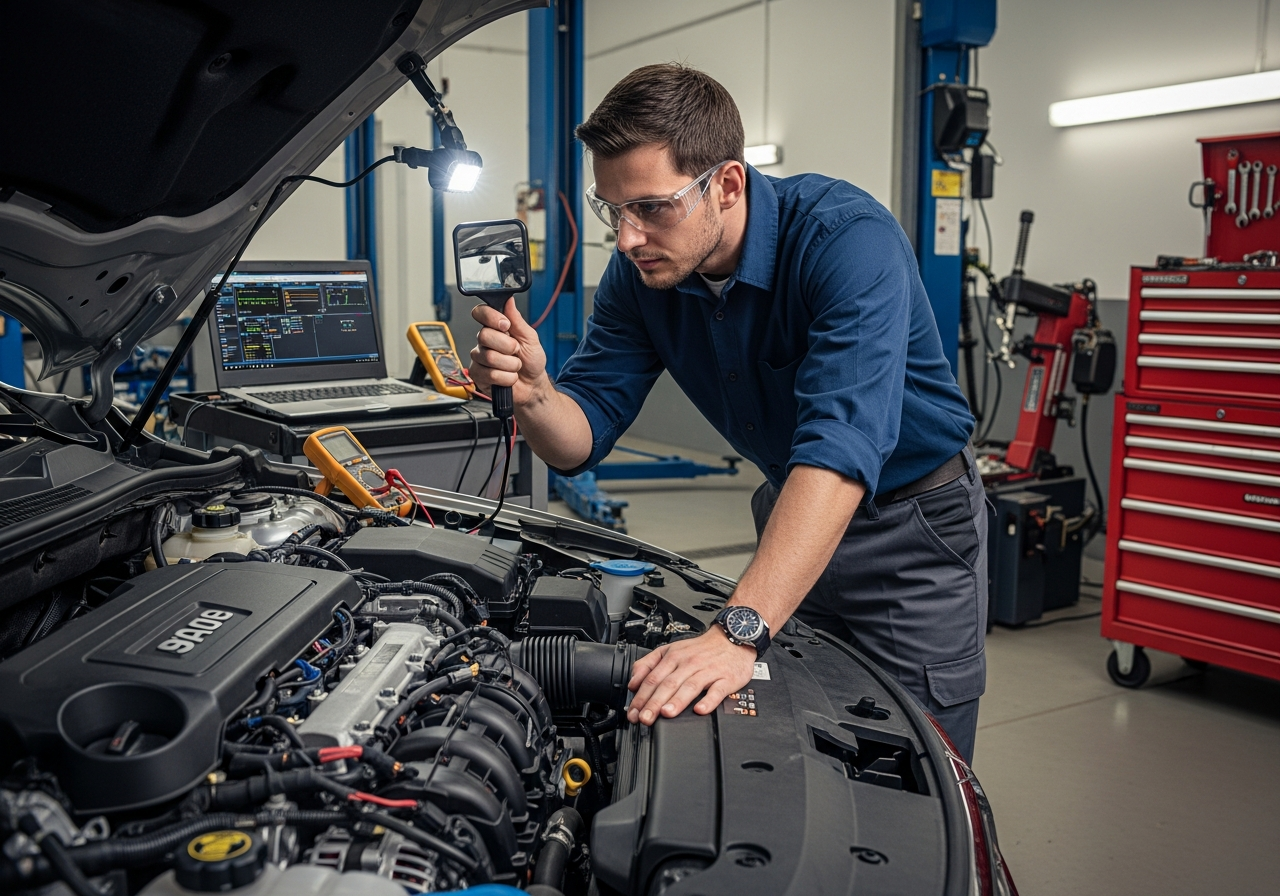 Used cars parked in a dealership lot