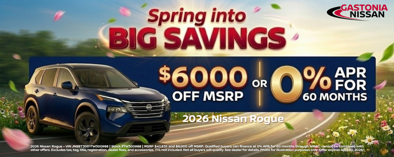 Gastonia Nissan April Incentives