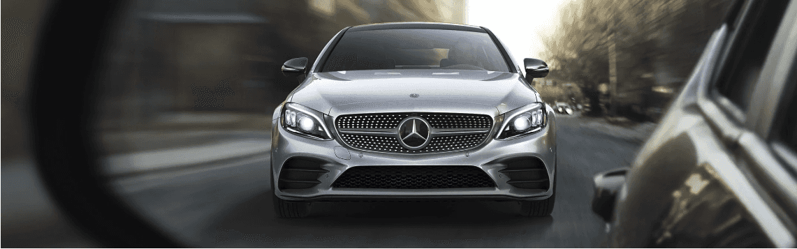 Exterior view of the Mercedes-Benz C-Class Coupe.