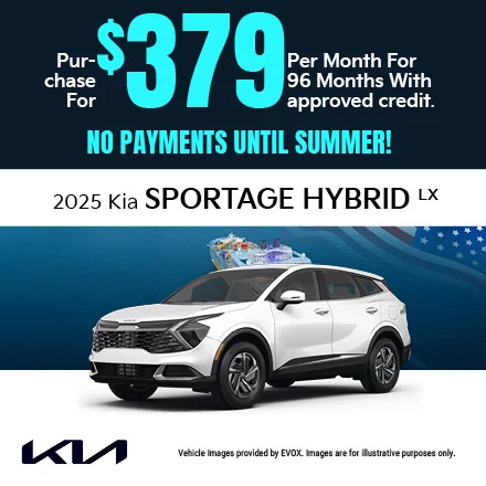 2025 Kia Sportage Hybrid LX   Purchase for $379 per month for 96 months with approved credit.