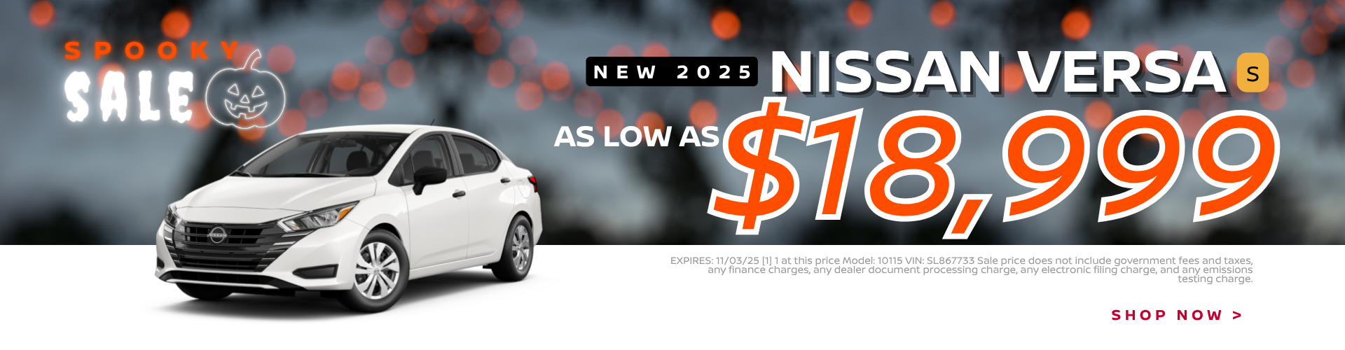 Nissan Versa only $18995 at nissan elk grove 