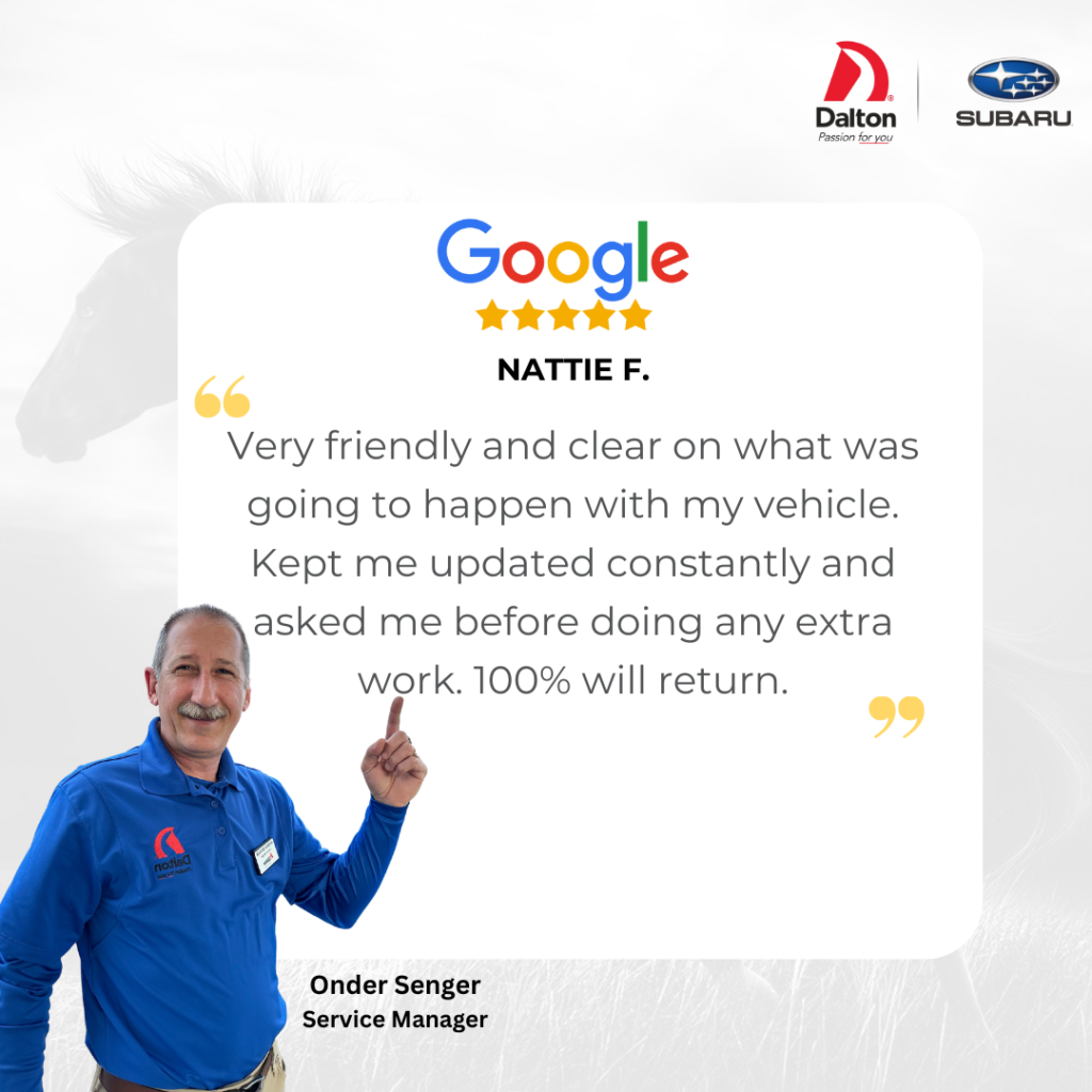 Subaru customer review graphic