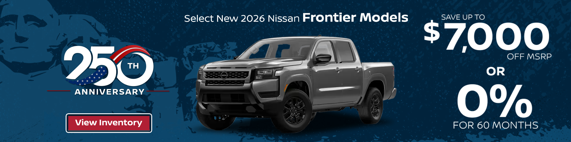 Select New 2026 Nissan Frontier Models