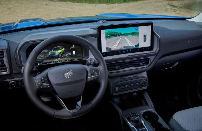 Overhead View of 2025 Ford Bronco Sport with 13.2-Inch Touchscreen Display and 12.3-Inch Digital Instrument Cluster