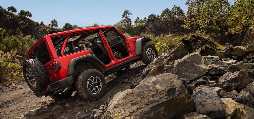 2026 Red Jeep Wrangler ascending