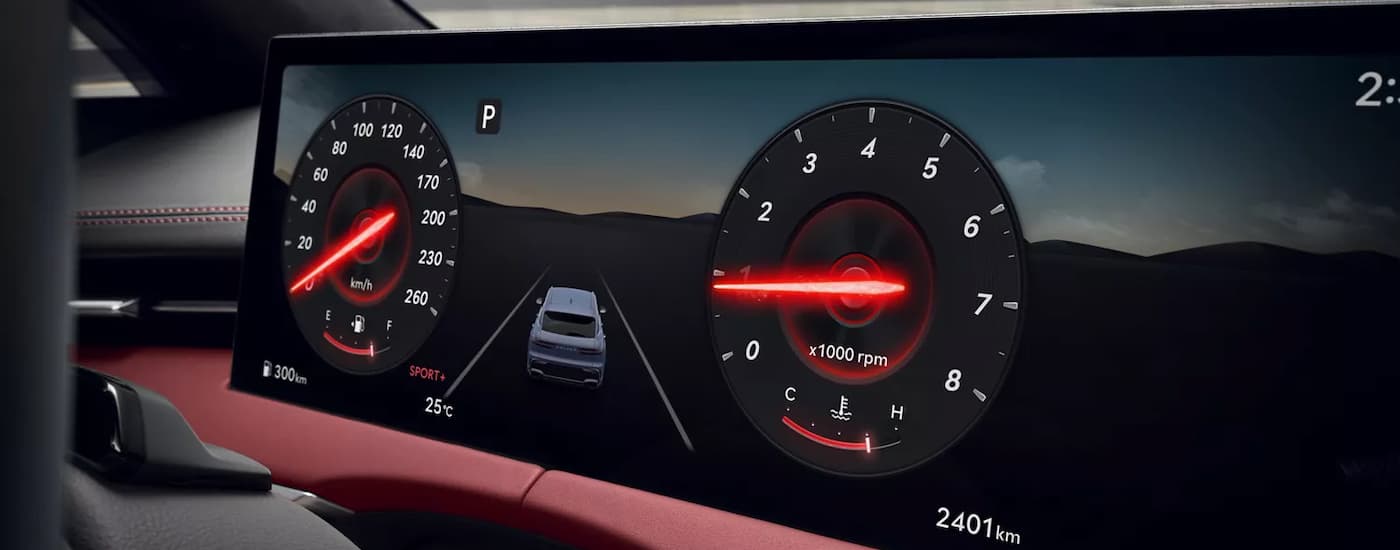 Digital dash cluster in a 2026 Genesis GV70