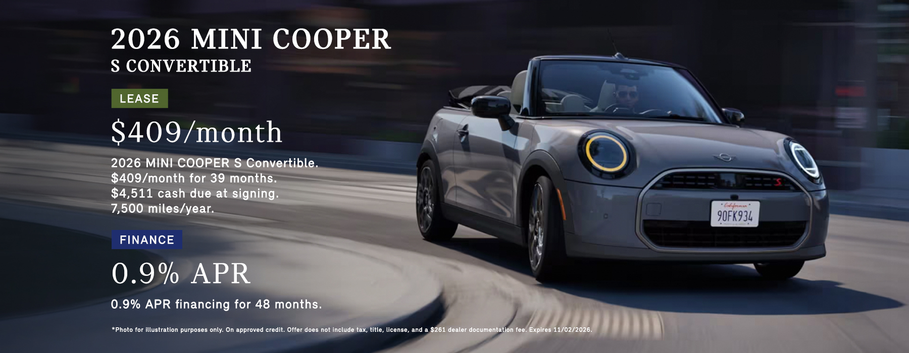 2026 MINI COOPER S CONVERTIBLE Offer