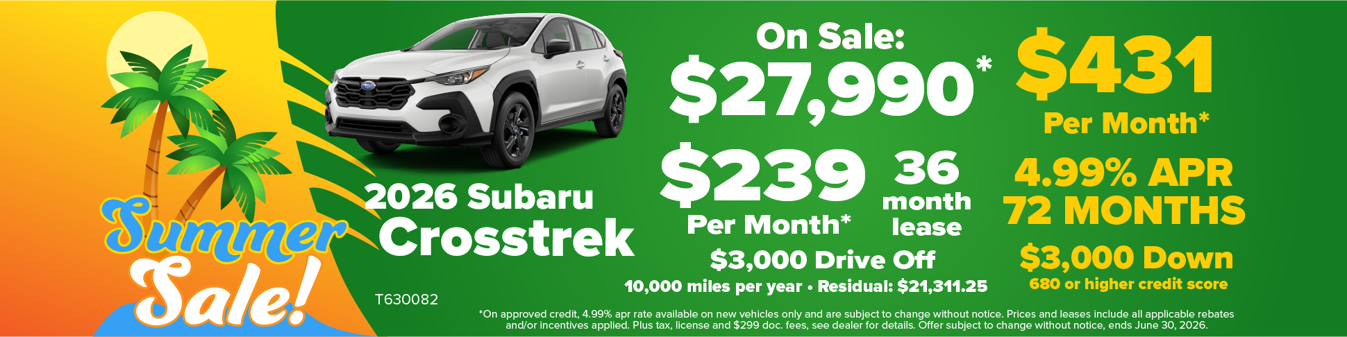 2026 Subaru Crosstrek on sale