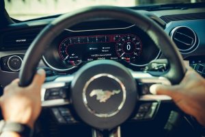 driver information display in a 2019 Ford Mustang