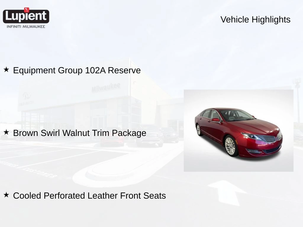 Used 2014 Lincoln MKZ Base with VIN 3LN6L2JK1ER808065 for sale in West Allis, WI