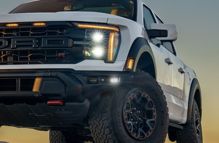 Close Up of 2025 Ford F-150 Raptor Grille and Wheels