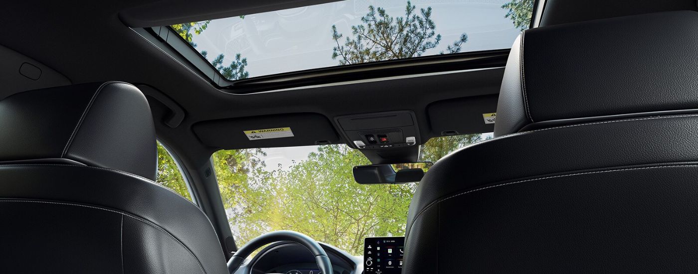 Black interior sunroof view of a 2026 Honda Civic.