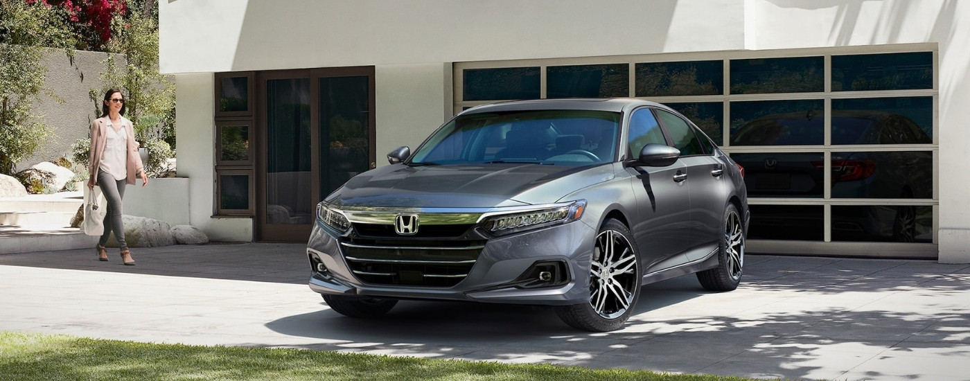 Grey 2022 Honda Accord Touring parked on a driveway
