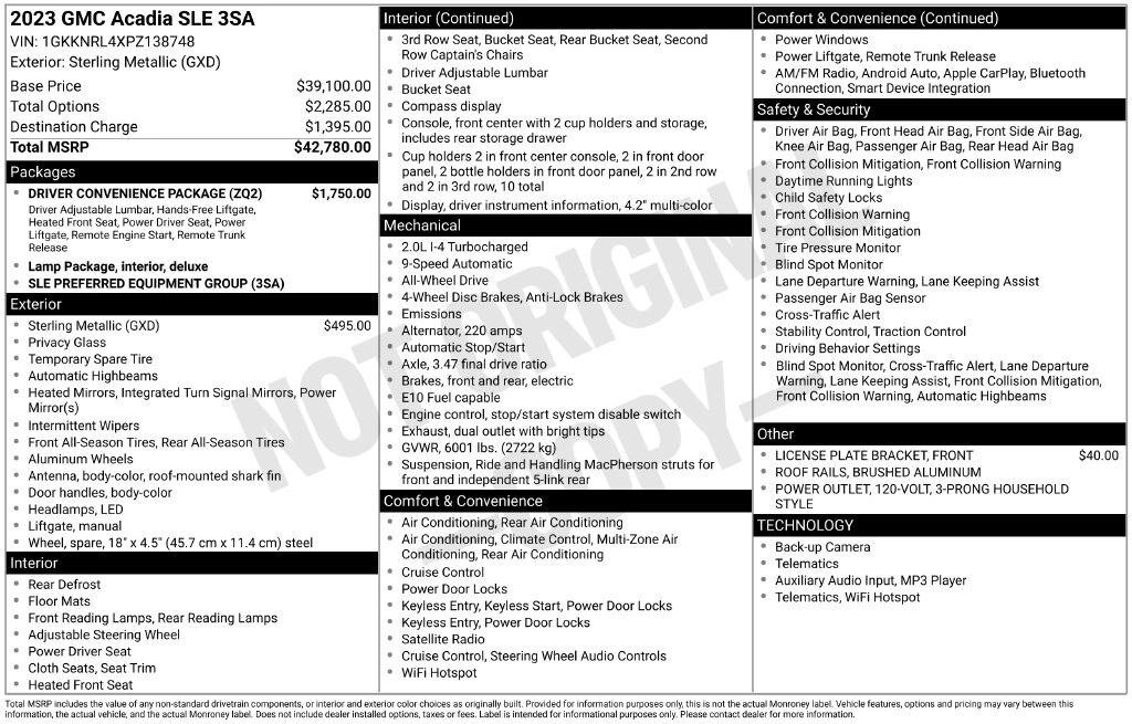 2023 GMC Acadia SLE - Photo 45