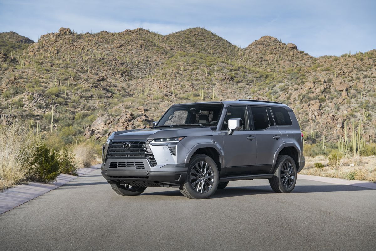 2026 Lexus GX 550 Premium+ exterior on a desert road