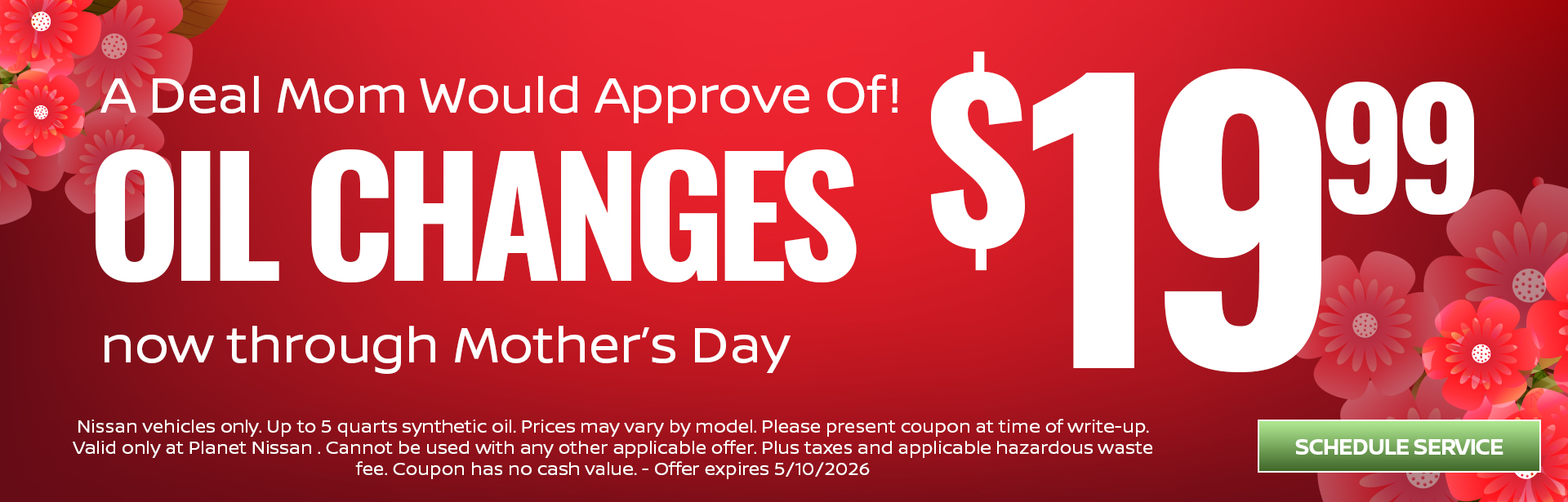 Mother's Day Oil Changes