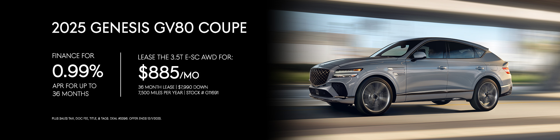 2025 Genesis GV80 Coupe Finance & Lease Offers