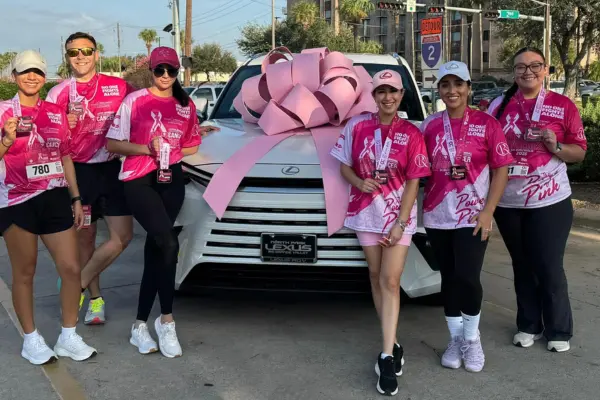 Couple at Lexus dealership